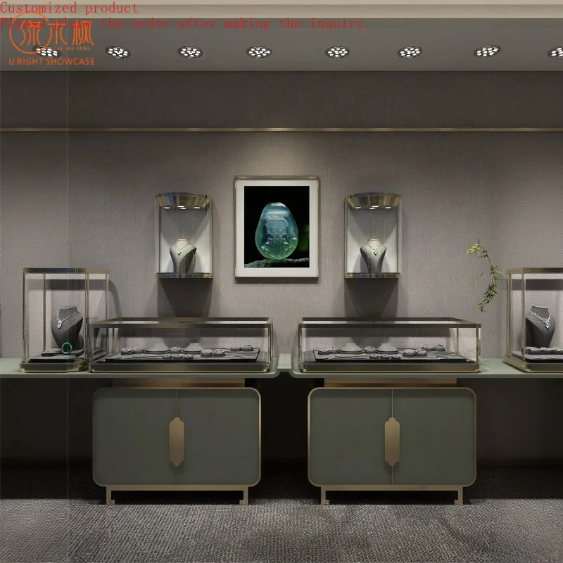 Custom.Custom Luxury Jewelry Display Cabinets - Wall Niche and Counter Combo Design Full Store Customization for Jewelry Shops
Custom.Custom Luxury Jewelry Display Cabinets - Wall Niche and Counter Combo Design Full Store Customization for Jewelry Shops