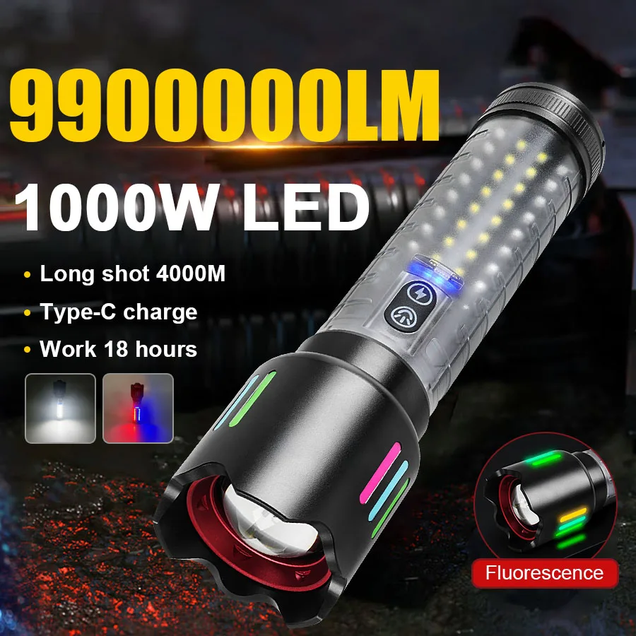 Strong Light LED Flashlight Rechargeable Lamp With COB Light Super Bright Lantern Long Range Flashlights Outdoor Fishing Camping
Strong Light LED Flashlight Rechargeable Lamp With COB Light Super Bright Lantern Long Range Flashlights Outdoor Fishing Camping