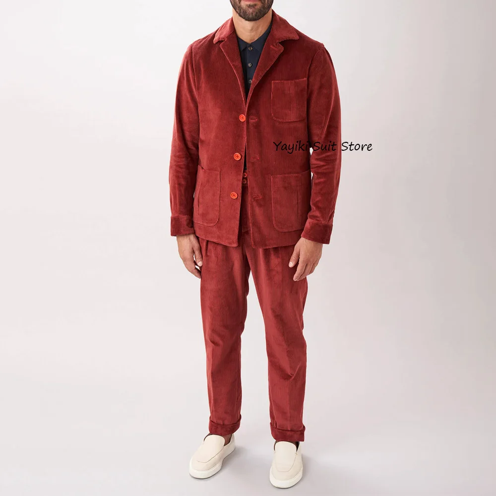 Тенденции из вельветовой ткани, костюмы, повседневный мужской костюм, повседневные мужские костюмы с квадратными карманами, однобортный комплект из двух предметов, модный комплект с лацканами
Тенденции из вельветовой ткани, костюмы, повседневный мужской костюм, повседневные мужские костюмы с квадратными карманами, однобортный комплект из двух предметов, модный комплект с лацканами