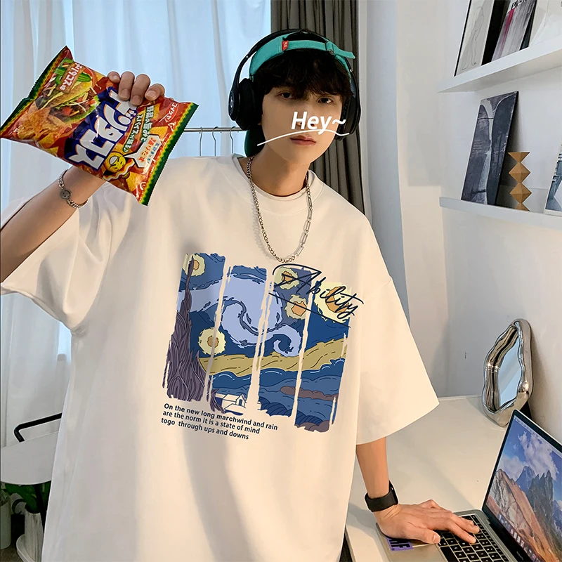 Мужская летняя футболка в американском ретро-стиле, модная повседневная модель из плотного хлопка 400 г, с коротким рукавом, крутой дизайн
Мужская летняя футболка в американском ретро-стиле, модная повседневная модель из плотного хлопка 400 г, с коротким рукавом, крутой дизайн