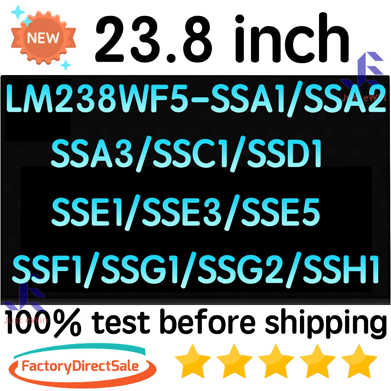 Новый ЖК-экран 23,8 дюйма, дисплей LM238WF5 SSA1 SSA2 SSA3 SSC1 SSD1 SSE1 SSE3 SSE5 SSF1 SSG1 SSG2 SSH1 In Cell Touch
Новый ЖК-экран 23,8 дюйма, дисплей LM238WF5 SSA1 SSA2 SSA3 SSC1 SSD1 SSE1 SSE3 SSE5 SSF1 SSG1 SSG2 SSH1 In Cell Touch
