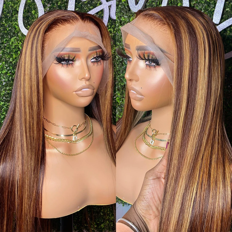 4/27 Highlight 13x4 Lace Front Human Hair Wigs Bleached Straight HD Transparent Lace Frontal Wigs Pre Plucked With Baby Hair
4/27 Highlight 13x4 Lace Front Human Hair Wigs Bleached Straight HD Transparent Lace Frontal Wigs Pre Plucked With Baby Hair