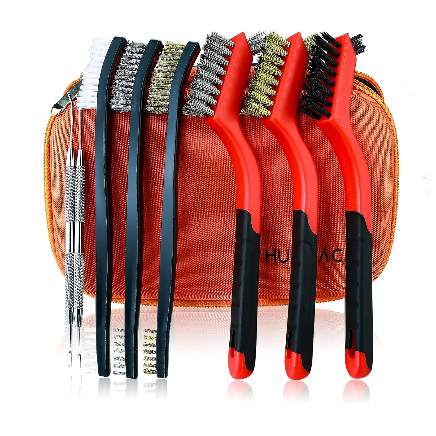 Wire Brush Set - 8 Pieces Brass Stainless Steel Nylon Brushes for Cleaning Rust Removal Dirt Paint Scrubbing with Double-Ended
Wire Brush Set - 8 Pieces Brass Stainless Steel Nylon Brushes for Cleaning Rust Removal Dirt Paint Scrubbing with Double-Ended