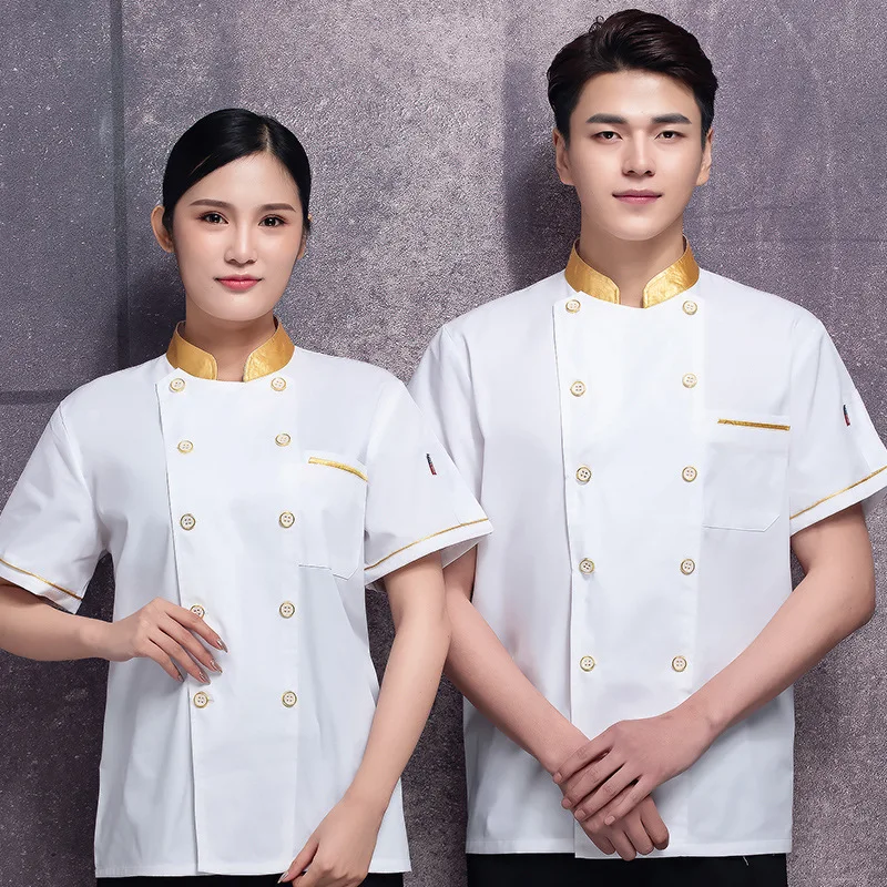 Chef's workwear short-sleeve unisex hotel kitchen restaurant chef uniform summer attire catering chef uniform western restaurant
Chef's workwear short-sleeve unisex hotel kitchen restaurant chef uniform summer attire catering chef uniform western restaurant
