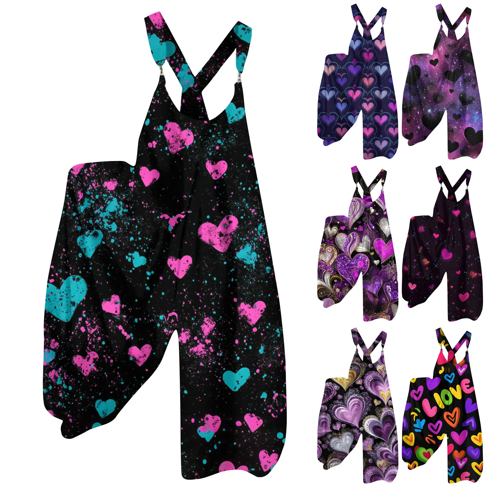 Valentine's Day Print Vintage Ladies Jumpsuit Women Stylish Spring And Summer Overalls Female Casual One-piece Sports Pants
Valentine's Day Print Vintage Ladies Jumpsuit Women Stylish Spring And Summer Overalls Female Casual One-piece Sports Pants