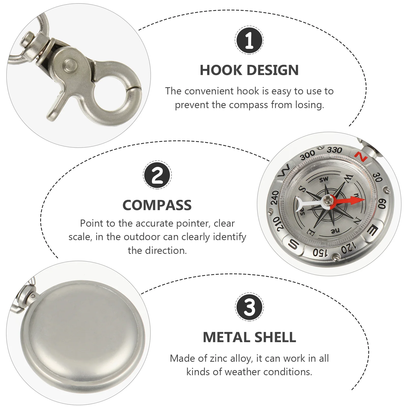 1pc Creative Keyrings Pendant Zinc Alloy Compass For Hiking Camping Outdoor Keychain Car Key Ring Decoration Mini Portable Retro
1pc Creative Keyrings Pendant Zinc Alloy Compass For Hiking Camping Outdoor Keychain Car Key Ring Decoration Mini Portable Retro