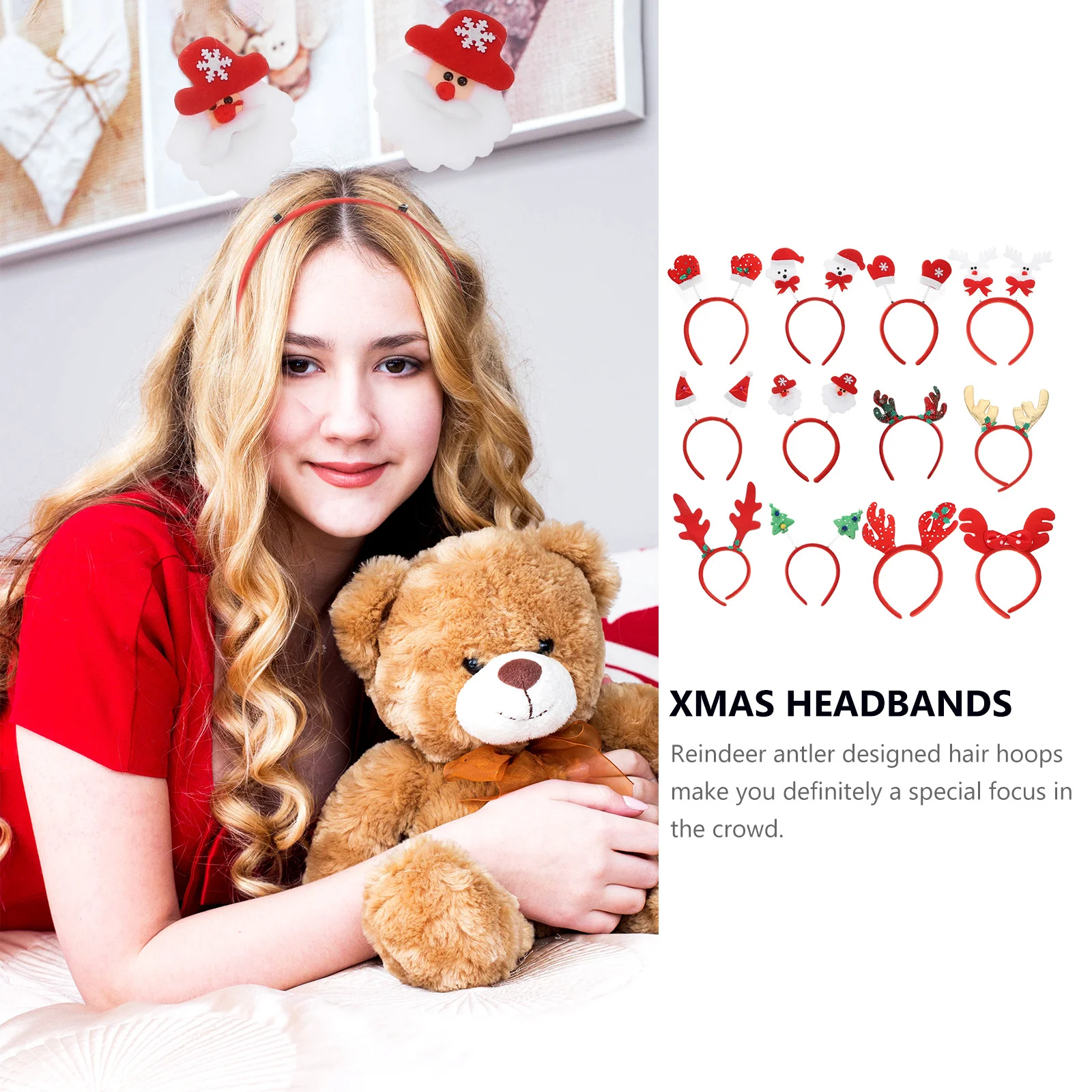 12Pcs Xmas Hair Hoops Festive Head Ornament for Christmas Hair Accessories Party Supply Stylish Photo Prop Delicate
12Pcs Xmas Hair Hoops Festive Head Ornament for Christmas Hair Accessories Party Supply Stylish Photo Prop Delicate