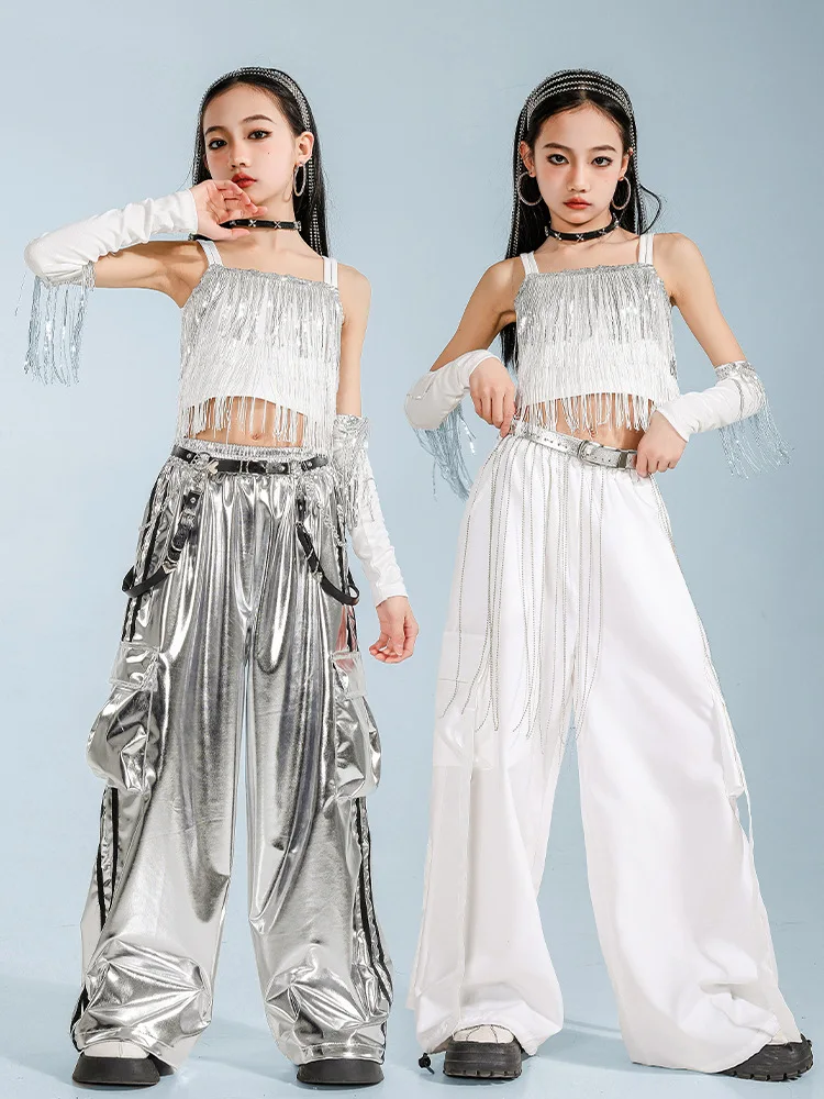 Hip Hop Clothing Girl Crop Sequined T-shirts Girls White Pants K-pop Hot Shorts Kids Streetwear Child Jazz Dance Clothes Set
Hip Hop Clothing Girl Crop Sequined T-shirts Girls White Pants K-pop Hot Shorts Kids Streetwear Child Jazz Dance Clothes Set