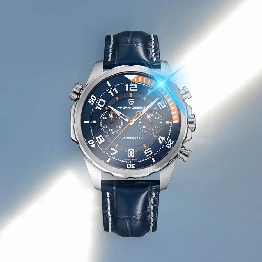 2025 New PAGANI DESIGN Blue Military Multifunctional Watch VK64 Quartz luminous Waterproof Leather Luxury Sports Watches for Man
2025 New PAGANI DESIGN Blue Military Multifunctional Watch VK64 Quartz luminous Waterproof Leather Luxury Sports Watches for Man