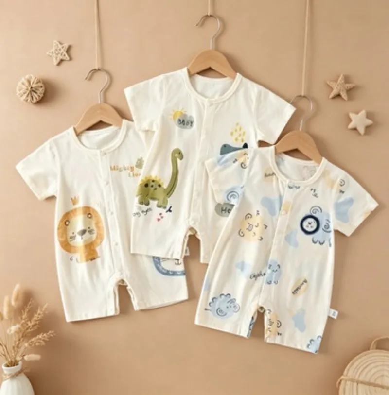 1 Antibacterial Baby Summer Baby Clothes Thin Cotton Summer Short-sleeved Air-conditioning Clothes Onesie Anyang
1 Antibacterial Baby Summer Baby Clothes Thin Cotton Summer Short-sleeved Air-conditioning Clothes Onesie Anyang