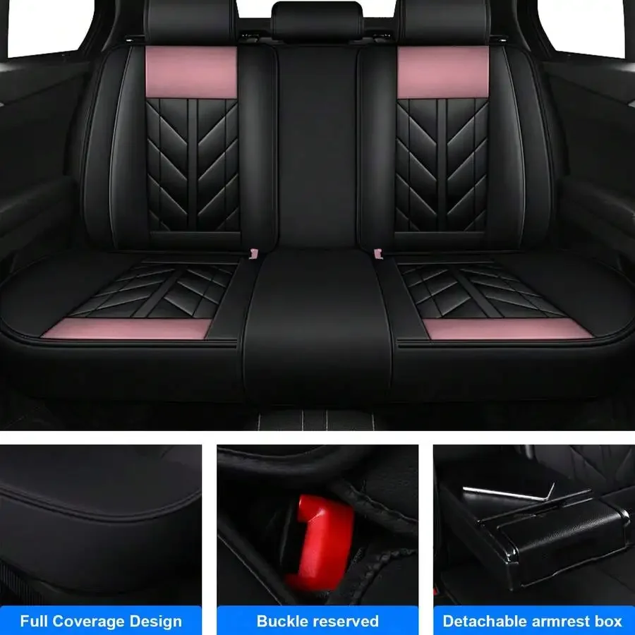 Pink Black Universal Car Seat Covers Full Set For Adults Breathable Anti-Scratch Airbag Compatible
Pink Black Universal Car Seat Covers Full Set For Adults Breathable Anti-Scratch Airbag Compatible