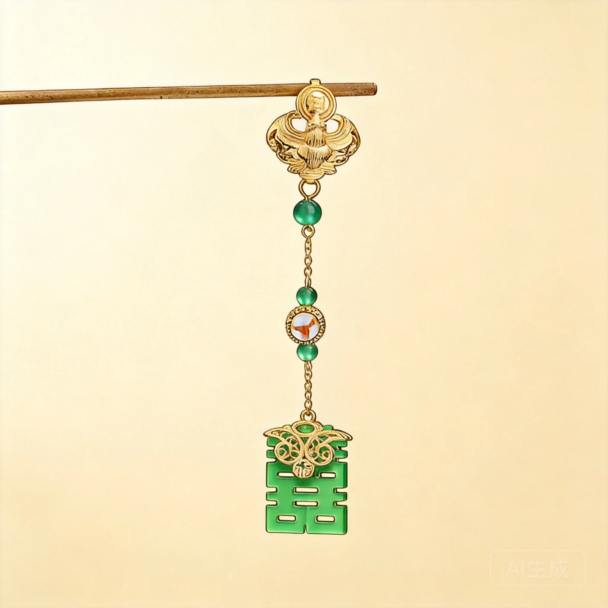 Chinese Traditional Auspicious Double Happiness Dry Green Gold Plated Cheongsam Lapel Pendant Lucky Blessing Hanfu Accessory Vin
Chinese Traditional Auspicious Double Happiness Dry Green Gold Plated Cheongsam Lapel Pendant Lucky Blessing Hanfu Accessory Vin