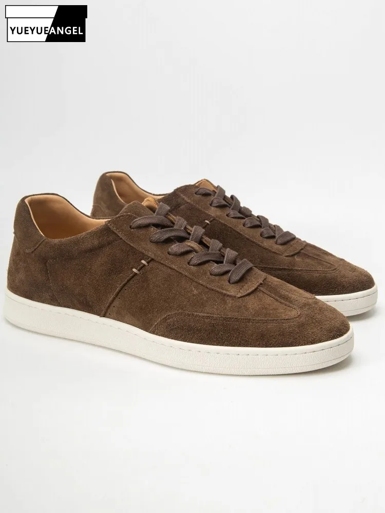 Мужские туфли для скейтборда из натуральной коровьей замши, кроссовки для бега на шнуровке с низким вырезом, модная винтажная повседневная обувь, однотонная обувь
Мужские туфли для скейтборда из натуральной коровьей замши, кроссовки для бега на шнуровке с низким вырезом, модная винтажная повседневная обувь, однотонная обувь