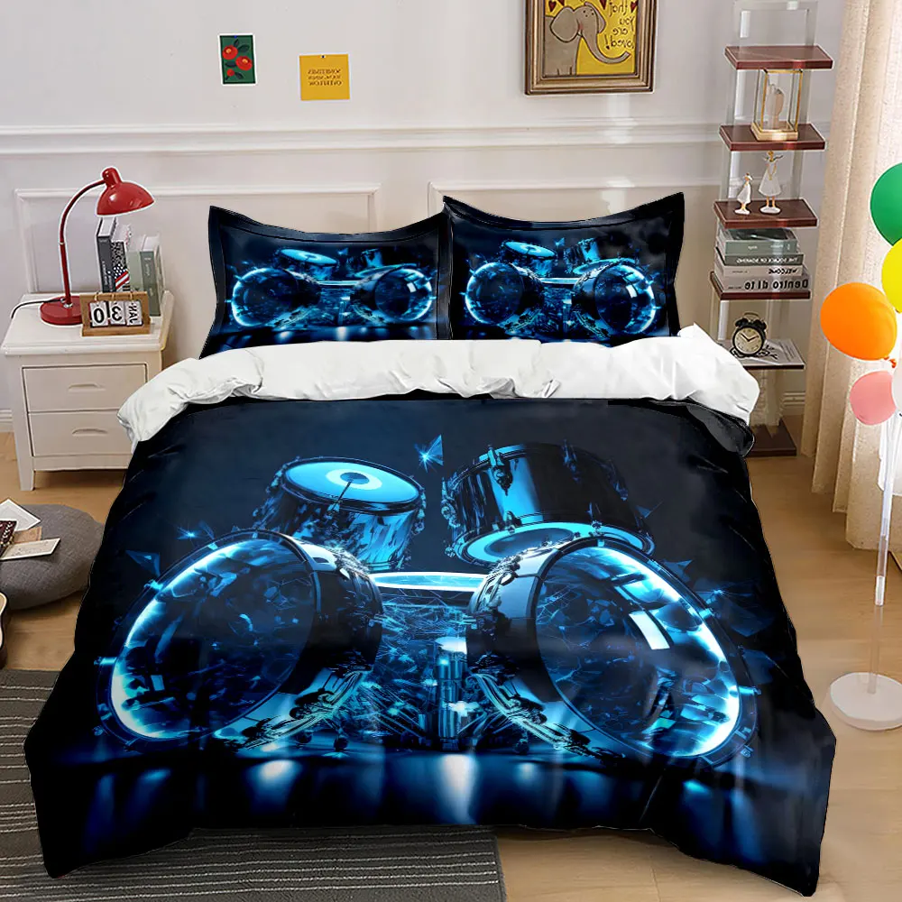 Futuristic Drum Set Decoration Bedding Set with 1 Duvet Cover 2 Pillowcases Single Double King Queen, Gift
Futuristic Drum Set Decoration Bedding Set with 1 Duvet Cover 2 Pillowcases Single Double King Queen, Gift