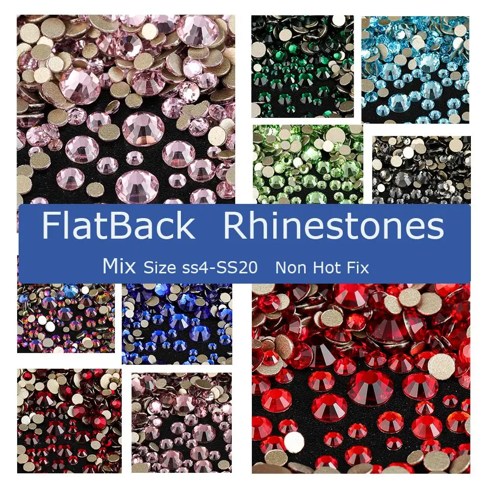 Gold Flat Back Mix Size SS4-SS20 Non Hot Fix loose Rhinestones Decorations DIY quanlity Glitter Stones 3D Nail Art Accessories
Gold Flat Back Mix Size SS4-SS20 Non Hot Fix loose Rhinestones Decorations DIY quanlity Glitter Stones 3D Nail Art Accessories
