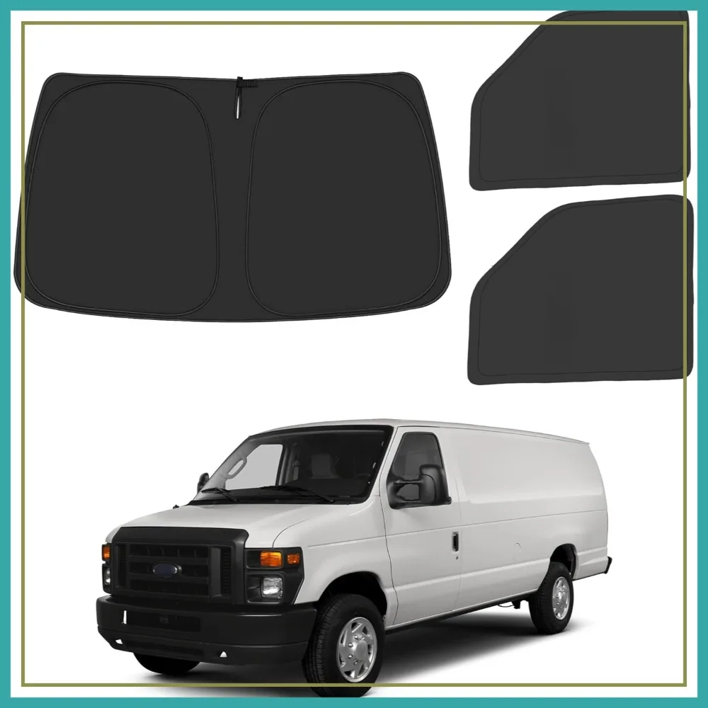 Foldable Window Sunshade for Ford E-Series Van 1992-2025, Blocks UV Rays & Heat, Pack of 3
Foldable Window Sunshade for Ford E-Series Van 1992-2025, Blocks UV Rays & Heat, Pack of 3