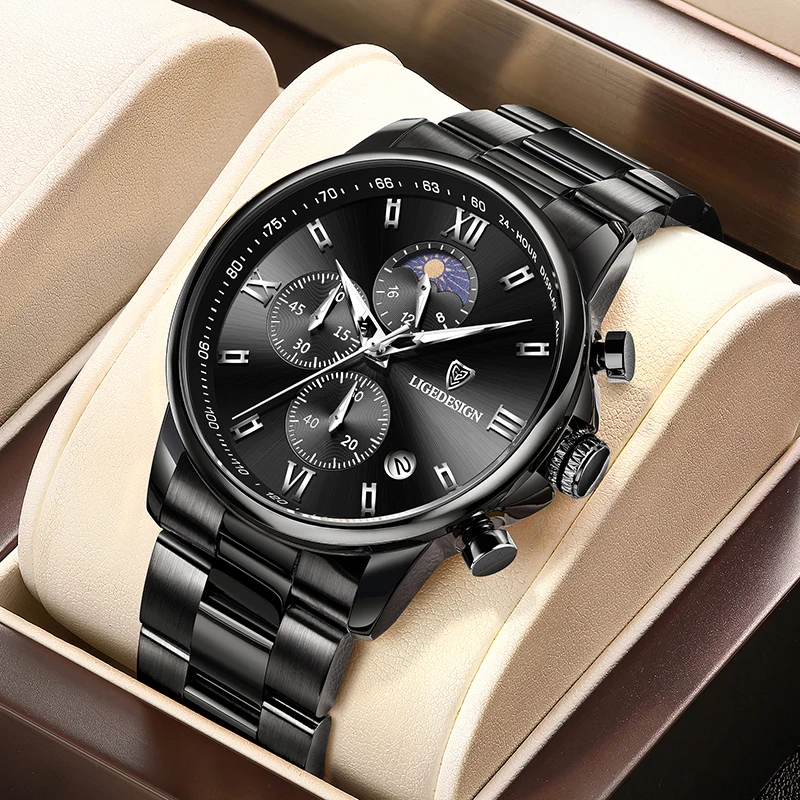 LIGE Fashion Luxury Quartz Watch Business Simple Dial Casual Auto Date Moon Phase Waterproof Watches for Man Reloj Hombre Gifts
LIGE Fashion Luxury Quartz Watch Business Simple Dial Casual Auto Date Moon Phase Waterproof Watches for Man Reloj Hombre Gifts