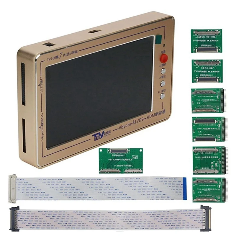 TV160 Motherboard Converter 7 Inch 1024X600 Display Test Tool 7Th Series Kit Vbyone LVDS To HDMIS EU Plug
TV160 Motherboard Converter 7 Inch 1024X600 Display Test Tool 7Th Series Kit Vbyone LVDS To HDMIS EU Plug