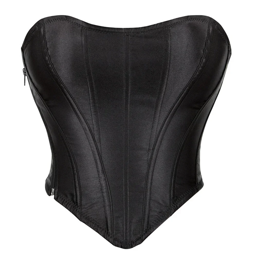 Women Satin Corsets Crop Tops Sexy Gothic Black Side Zipper Korsett Bustier Vintage Lace-Up Bustiers Plus Size Corset Lingerie
Women Satin Corsets Crop Tops Sexy Gothic Black Side Zipper Korsett Bustier Vintage Lace-Up Bustiers Plus Size Corset Lingerie