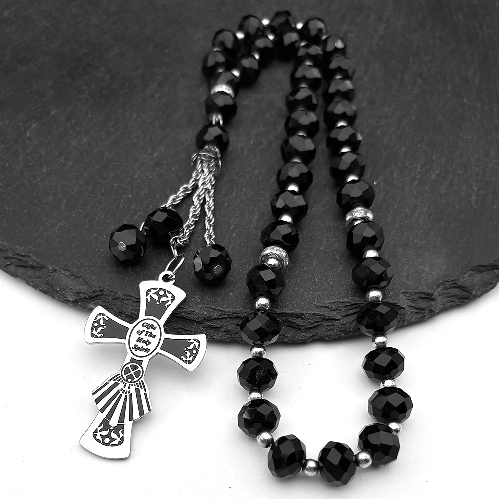 Gifts Of The Holy Spirit Cross Car Pendant for Women Men Stainless Steel Christian Church Spiritual Prayer Beads Jewelry Gift
Gifts Of The Holy Spirit Cross Car Pendant for Women Men Stainless Steel Christian Church Spiritual Prayer Beads Jewelry Gift