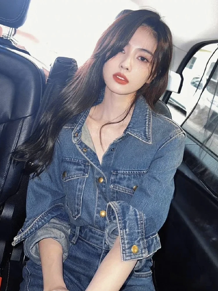 Women's Denim irt Autumn Thiened Cotton Jaet Outerwear Celebri Sle Layering Fce-Lined Vintage Flannel irt
Women's Denim irt Autumn Thiened Cotton Jaet Outerwear Celebri Sle Layering Fce-Lined Vintage Flannel irt