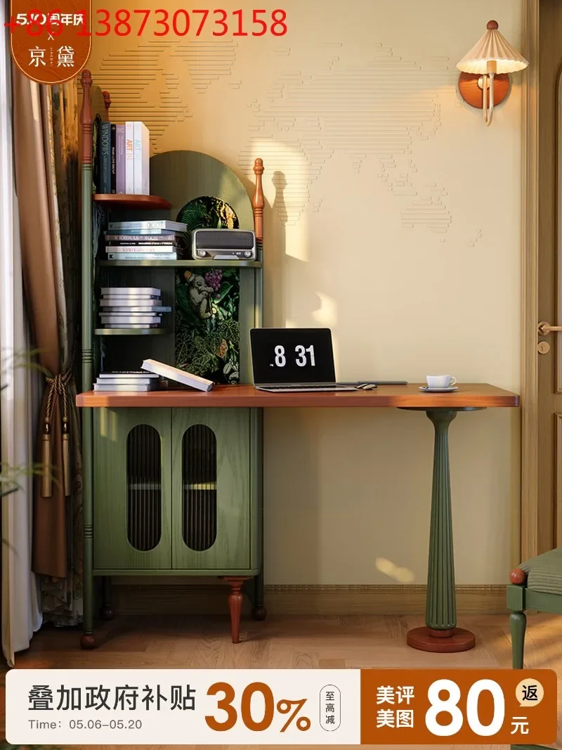 Solid wood small apartment bedroom French retro corner integrated medium and ancient corner computer desk
Solid wood small apartment bedroom French retro corner integrated medium and ancient corner computer desk