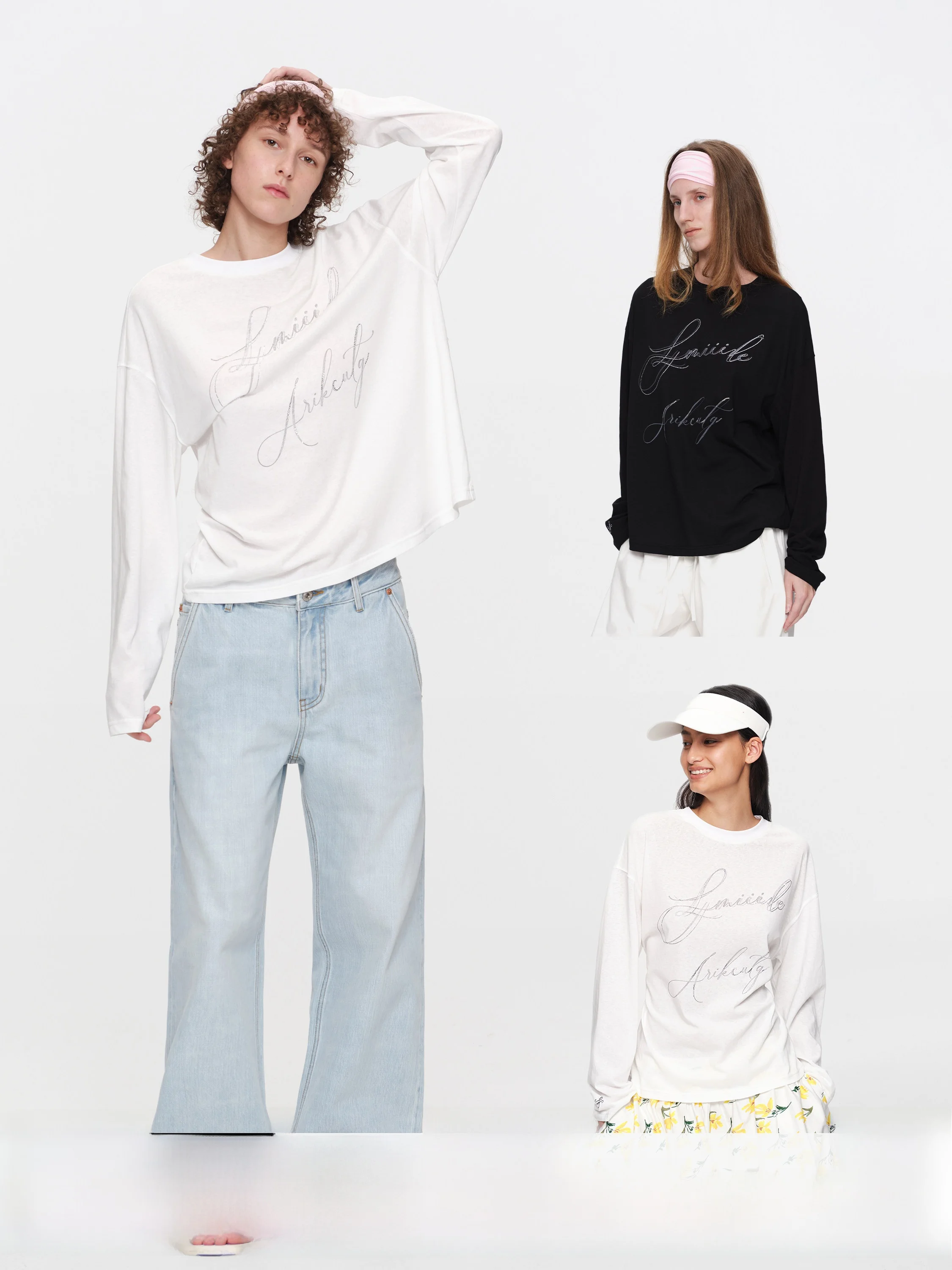 SMIIILE round Neck T-Shirt Women's Loose Fit Slimming Design Diamond Print Long Sleeve Base Shirt Commute Style Cotton Blend
SMIIILE round Neck T-Shirt Women's Loose Fit Slimming Design Diamond Print Long Sleeve Base Shirt Commute Style Cotton Blend