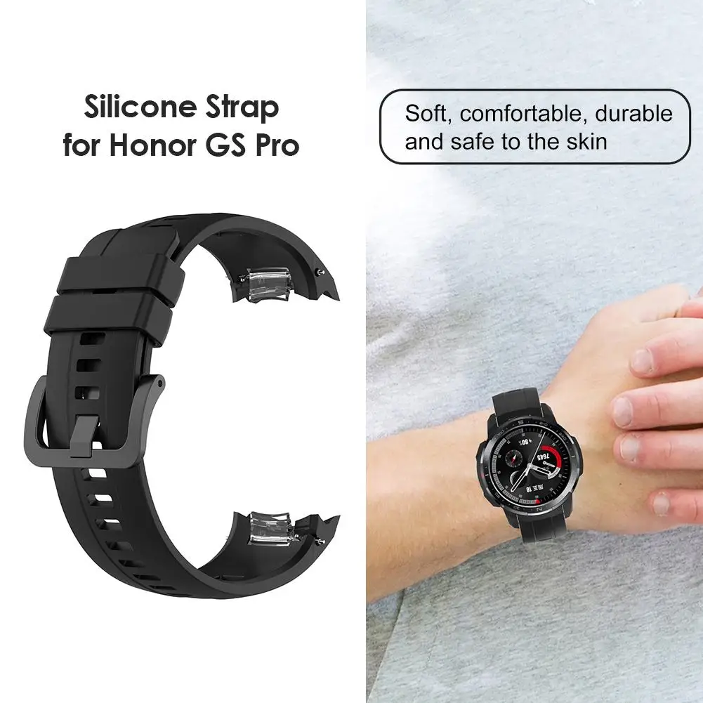 Silicone Watch Band Smart Bracelet Wrist Strap for Honor GS Pro (Black)
Silicone Watch Band Smart Bracelet Wrist Strap for Honor GS Pro (Black)