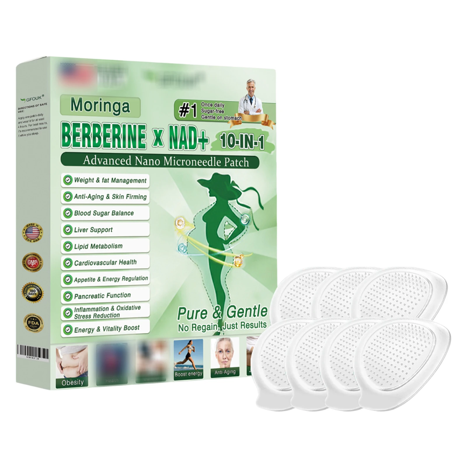 Nano Microdarts Patch Gentle Formula Advanced Herbal Skin Patch Lightweight & Portable for Daily Use and Work Travel Skincare
Nano Microdarts Patch Gentle Formula Advanced Herbal Skin Patch Lightweight & Portable for Daily Use and Work Travel Skincare
