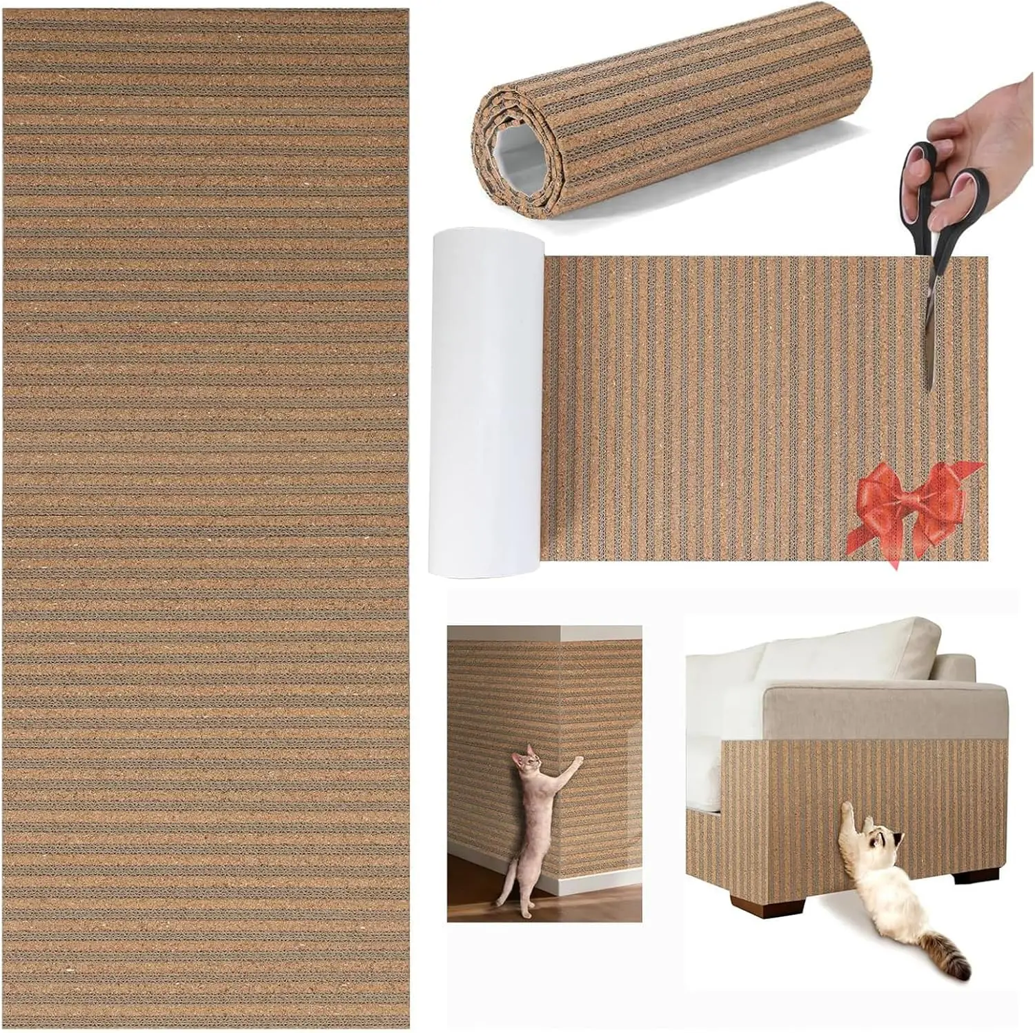 Cork & Cardboard Cat Scratch Mat - Couch Protector, Indoor Wall Scratcher
Cork & Cardboard Cat Scratch Mat - Couch Protector, Indoor Wall Scratcher