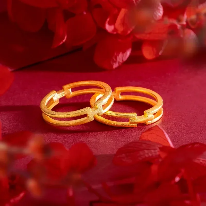 9999 Real Gold 24K Premium H Letter Ring Hot Niche Design Men's and Women's Double Layer H Ring Couple
9999 Real Gold 24K Premium H Letter Ring Hot Niche Design Men's and Women's Double Layer H Ring Couple