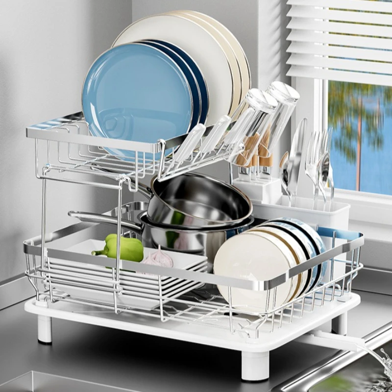 Stable Kitchen Shelf Stainless Steel Dish Drain Rack Sink Side Storage Rack Cutlery Rack Drain Basket
Stable Kitchen Shelf Stainless Steel Dish Drain Rack Sink Side Storage Rack Cutlery Rack Drain Basket