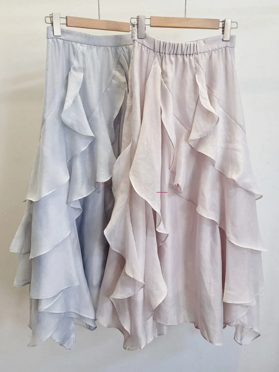 Pure Color High Waist Asymmetrical Petal Half Skirt Elegant Draped Flounce Hem A-Line Silhouette for Women Polyester Fiber
Pure Color High Waist Asymmetrical Petal Half Skirt Elegant Draped Flounce Hem A-Line Silhouette for Women Polyester Fiber