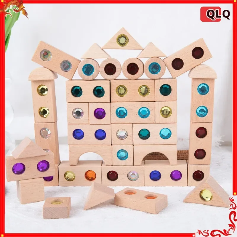 Wooden Toy Gems Blocks Rainbow Stacking Building Blocks Toys Natural Wood Blocks Kids Blocks Learn Transparent Refraction
Wooden Toy Gems Blocks Rainbow Stacking Building Blocks Toys Natural Wood Blocks Kids Blocks Learn Transparent Refraction
