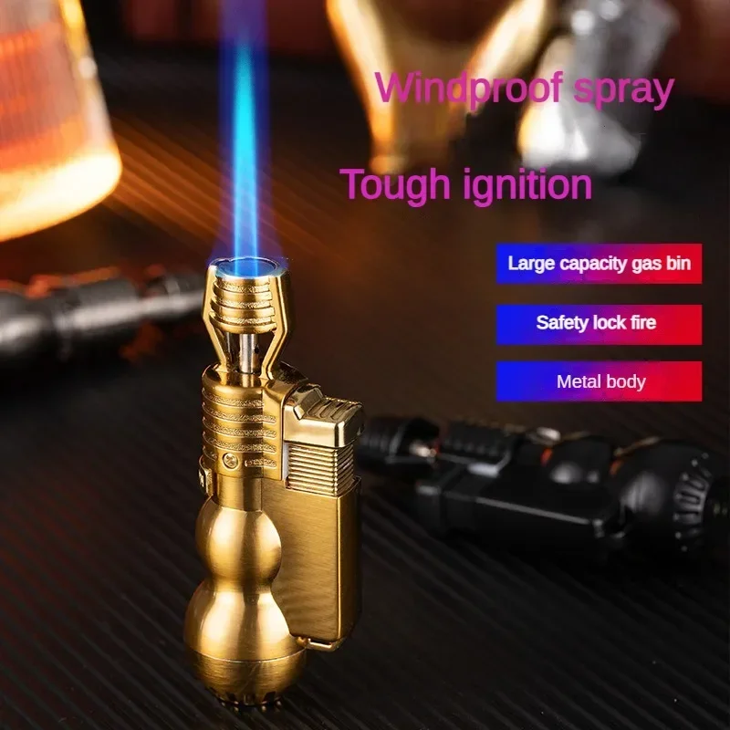 Safety Lock Metal Large Capacity Gas Chamber Windproof Blue Flame Portable Lighter Cigar Kitchen Jewelry Welding Men's Gift
Safety Lock Metal Large Capacity Gas Chamber Windproof Blue Flame Portable Lighter Cigar Kitchen Jewelry Welding Men's Gift