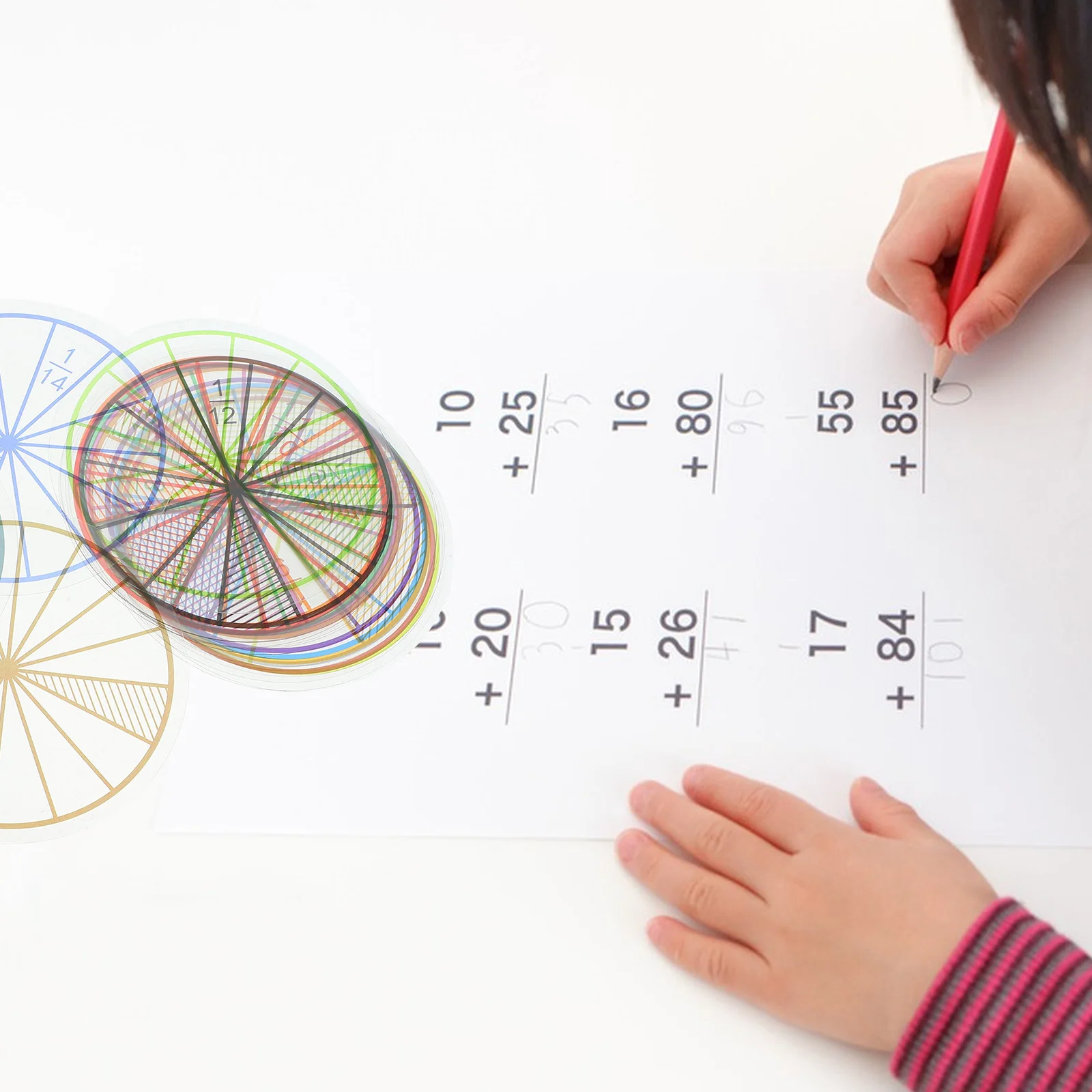 16 Sheets Fraction Teaching Aids Number Circle Kids Math Tool Smooth Edges Colored Circles Arithmetic Toy Primary School
16 Sheets Fraction Teaching Aids Number Circle Kids Math Tool Smooth Edges Colored Circles Arithmetic Toy Primary School