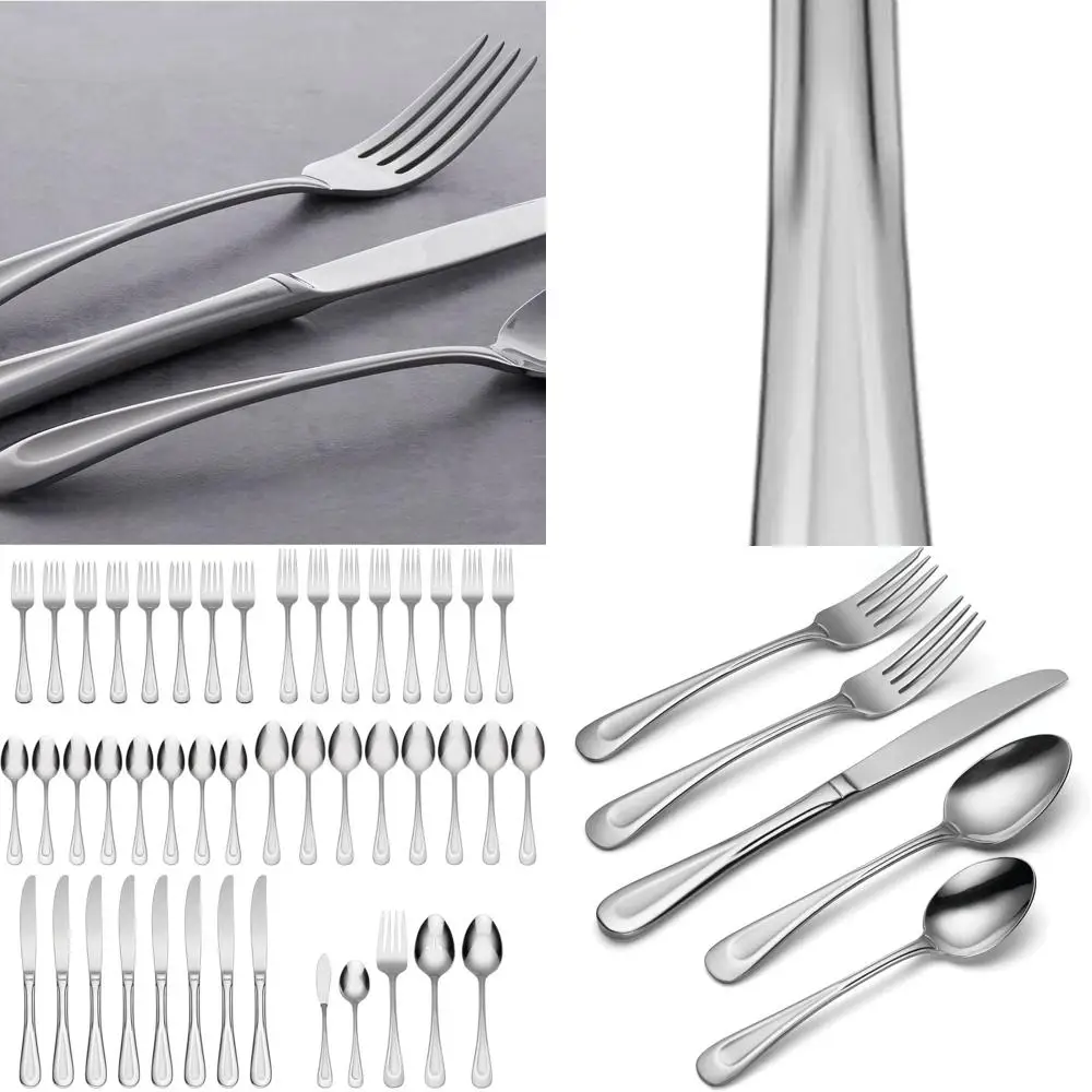 Набор столовых приборов из 45 предметов с разноцветным атласным песчаным узором и дюбелями
Набор столовых приборов из 45 предметов с разноцветным атласным песчаным узором и дюбелями