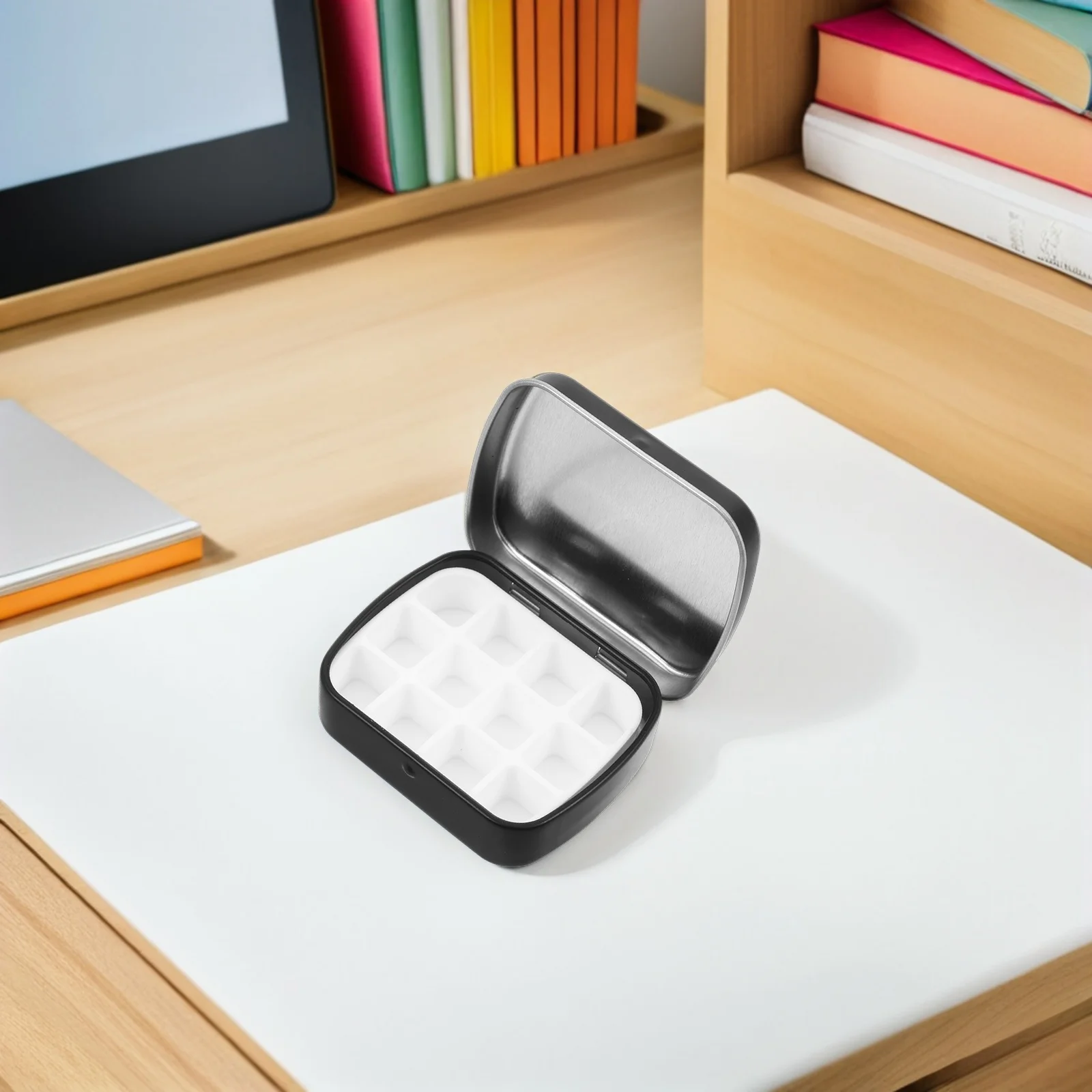 Watercolor Paint Box Tray with Lid Metal Storage Mini Palette 12 Well Conjoined Travel
Watercolor Paint Box Tray with Lid Metal Storage Mini Palette 12 Well Conjoined Travel