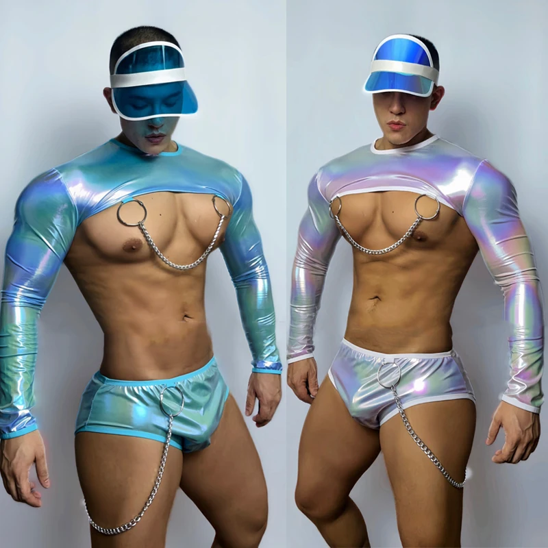 Bar Nightclub Dj Ds Party Muscle Man Pole Dance Clothing Sexy Laser Top Shorts Gogo Costume Stage Solo Rave Outfit XS6554
Bar Nightclub Dj Ds Party Muscle Man Pole Dance Clothing Sexy Laser Top Shorts Gogo Costume Stage Solo Rave Outfit XS6554