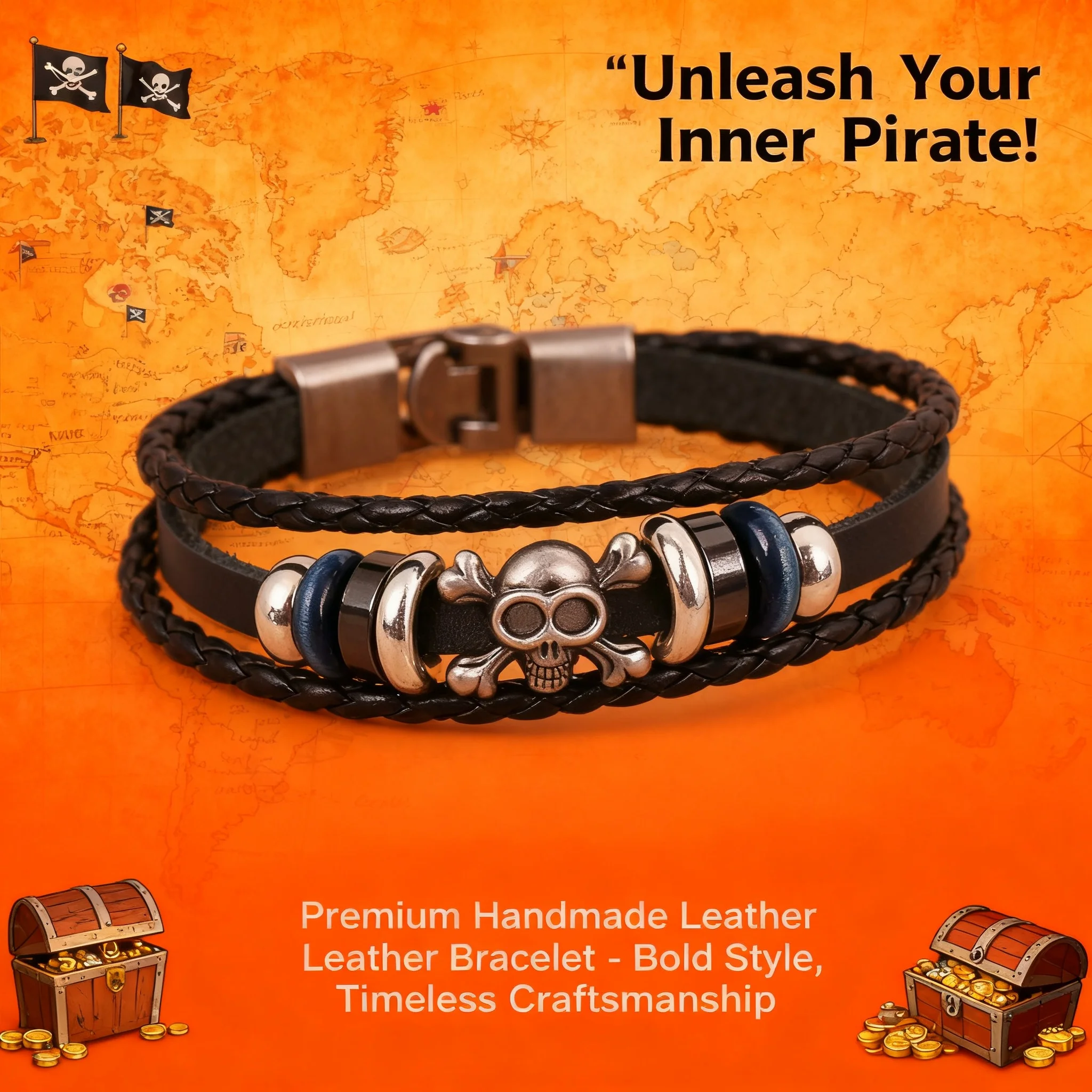 One Piece Anime 2D Bracelet Handmade Retro Cowhide Accessories for Men European and American Style Christmas Gifts Peripheral
One Piece Anime 2D Bracelet Handmade Retro Cowhide Accessories for Men European and American Style Christmas Gifts Peripheral