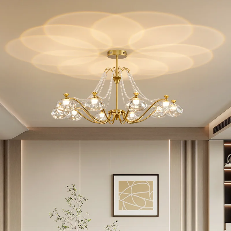 SANDYHA French Restaurant Chandelier Pearl Chain Glass Design Led Lamps Living Room Bedroom Decoration Indoor Lighting Fixtures
SANDYHA French Restaurant Chandelier Pearl Chain Glass Design Led Lamps Living Room Bedroom Decoration Indoor Lighting Fixtures