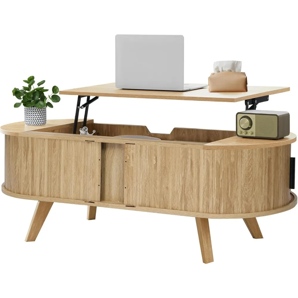 Lift Top Coffee Table with Storage,47.2" Oval Coffee Table with Sliding Tambour Door,Mid Century Modern Coffee Table with Liftin
Lift Top Coffee Table with Storage,47.2" Oval Coffee Table with Sliding Tambour Door,Mid Century Modern Coffee Table with Liftin