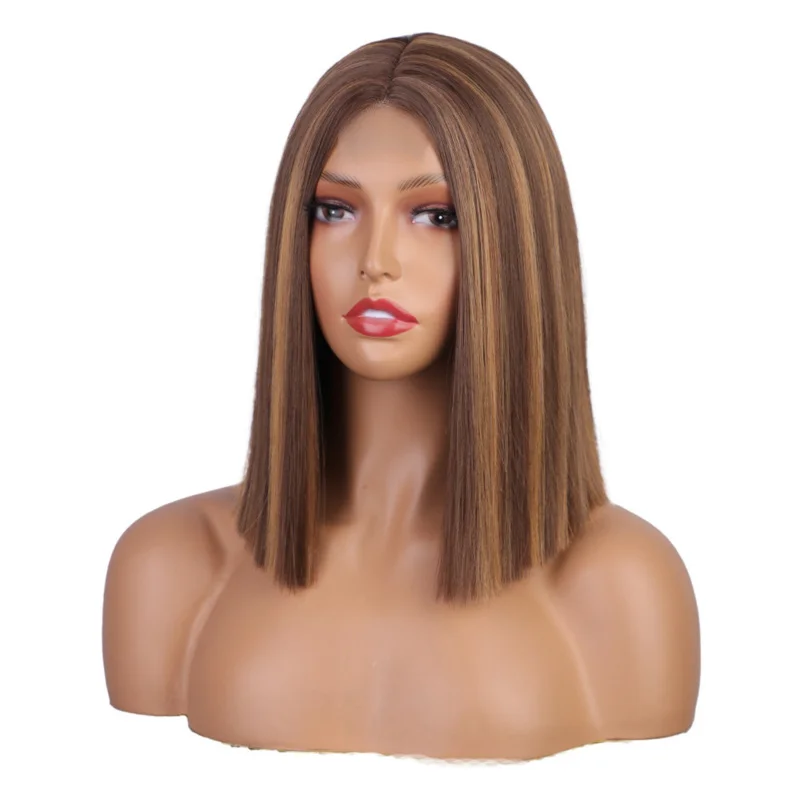 Fashionable Medium-Length Straight Hair African Front Lace Piano Color Wig
Fashionable Medium-Length Straight Hair African Front Lace Piano Color Wig