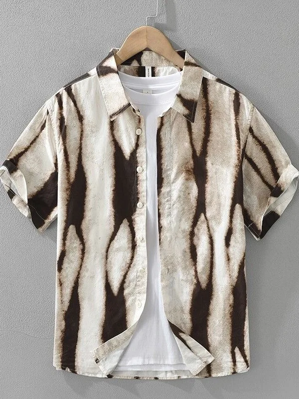 Ice Silk Short Sleeve Shirt Men's Summer Thin Fashion Brand Dyeing And Bleaching Loose Casual Outerwear Breathable Youth Style
Ice Silk Short Sleeve Shirt Men's Summer Thin Fashion Brand Dyeing And Bleaching Loose Casual Outerwear Breathable Youth Style