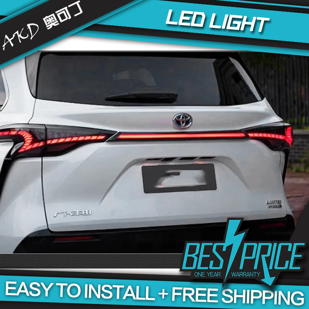 AKD Car Styling for Toyota sienna Tail Light 2021-2023 sienna LED Tail Lamp DRL Signal Brake Reverse auto Accessories
AKD Car Styling for Toyota sienna Tail Light 2021-2023 sienna LED Tail Lamp DRL Signal Brake Reverse auto Accessories