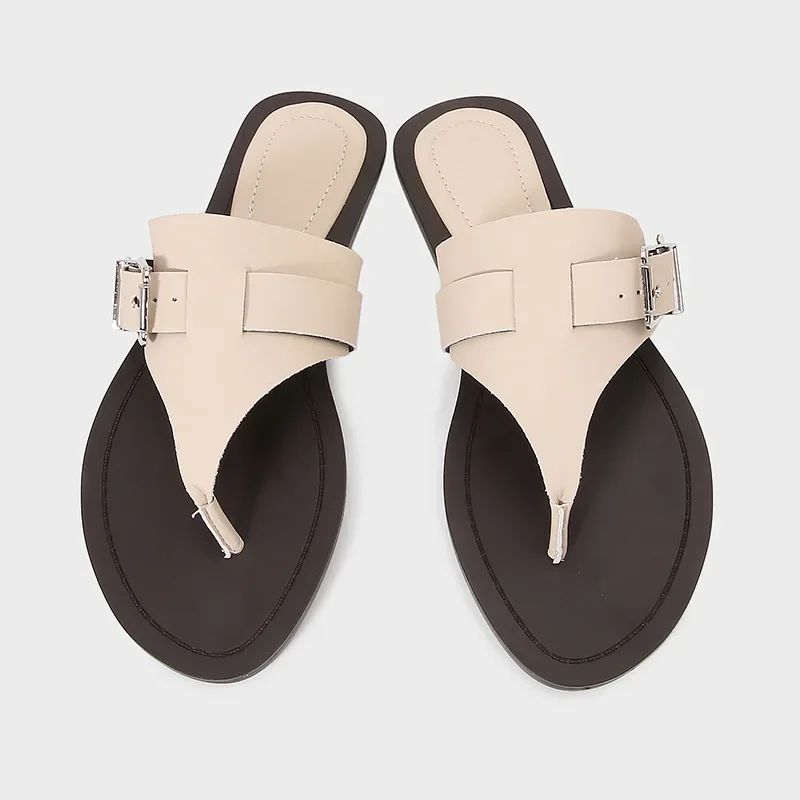 Summer Flip Flops Women Fashion Metal Buckle Design Soft Bottom Flat Sandals Slippers Concise Beach Casual Shoes Ladies
Summer Flip Flops Women Fashion Metal Buckle Design Soft Bottom Flat Sandals Slippers Concise Beach Casual Shoes Ladies