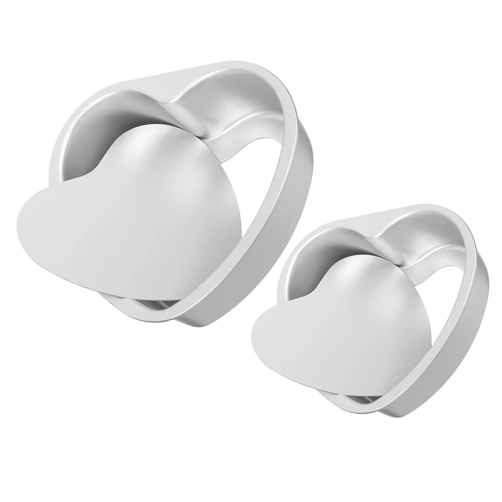 2Pcs Heart Shaped Cake Molds 3Inch 5Inch Removable Bottom Aluminum Alloy Baking Pans NonStick Household Kitchen Tools
2Pcs Heart Shaped Cake Molds 3Inch 5Inch Removable Bottom Aluminum Alloy Baking Pans NonStick Household Kitchen Tools