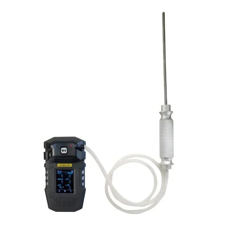 S318 Portable 6-in-1 Multi-Gas Detector with External Pump - Gas Analyzer for Safety And Security
