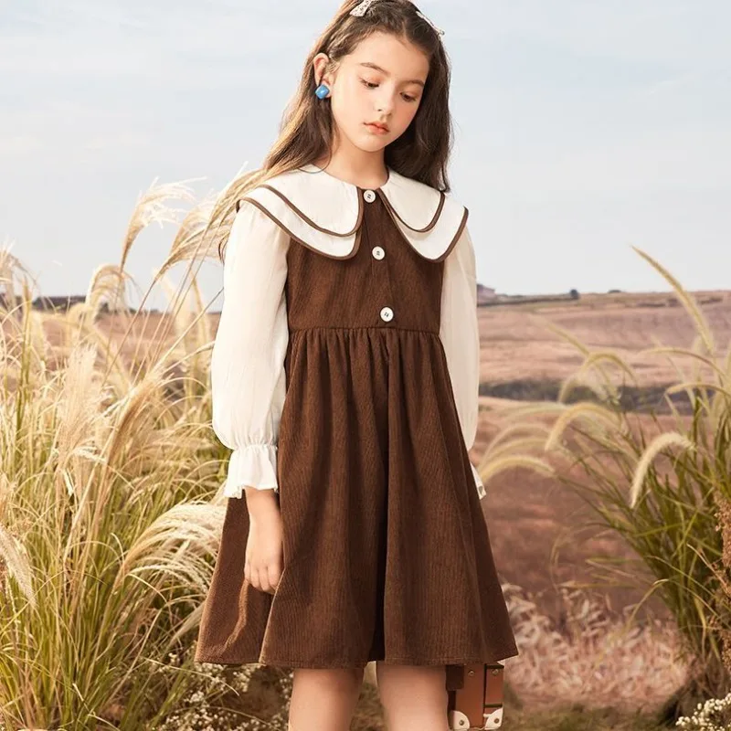 Girls' Autumn New Arrival Corduroy Long Sleeve Loose Fit Chic Princess Dress for 4-12 Years Old
Girls' Autumn New Arrival Corduroy Long Sleeve Loose Fit Chic Princess Dress for 4-12 Years Old