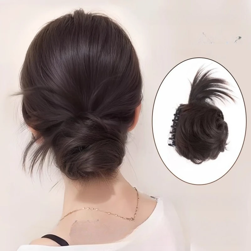 Synthetic low bun chicken hair bun wig clips, realistic natural fluffy flower bud (flower head) updo
Synthetic low bun chicken hair bun wig clips, realistic natural fluffy flower bud (flower head) updo
